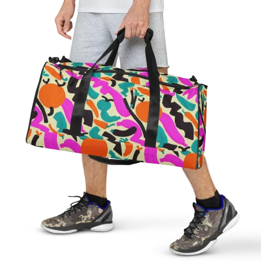 Neon Market on a Duffle Bag
