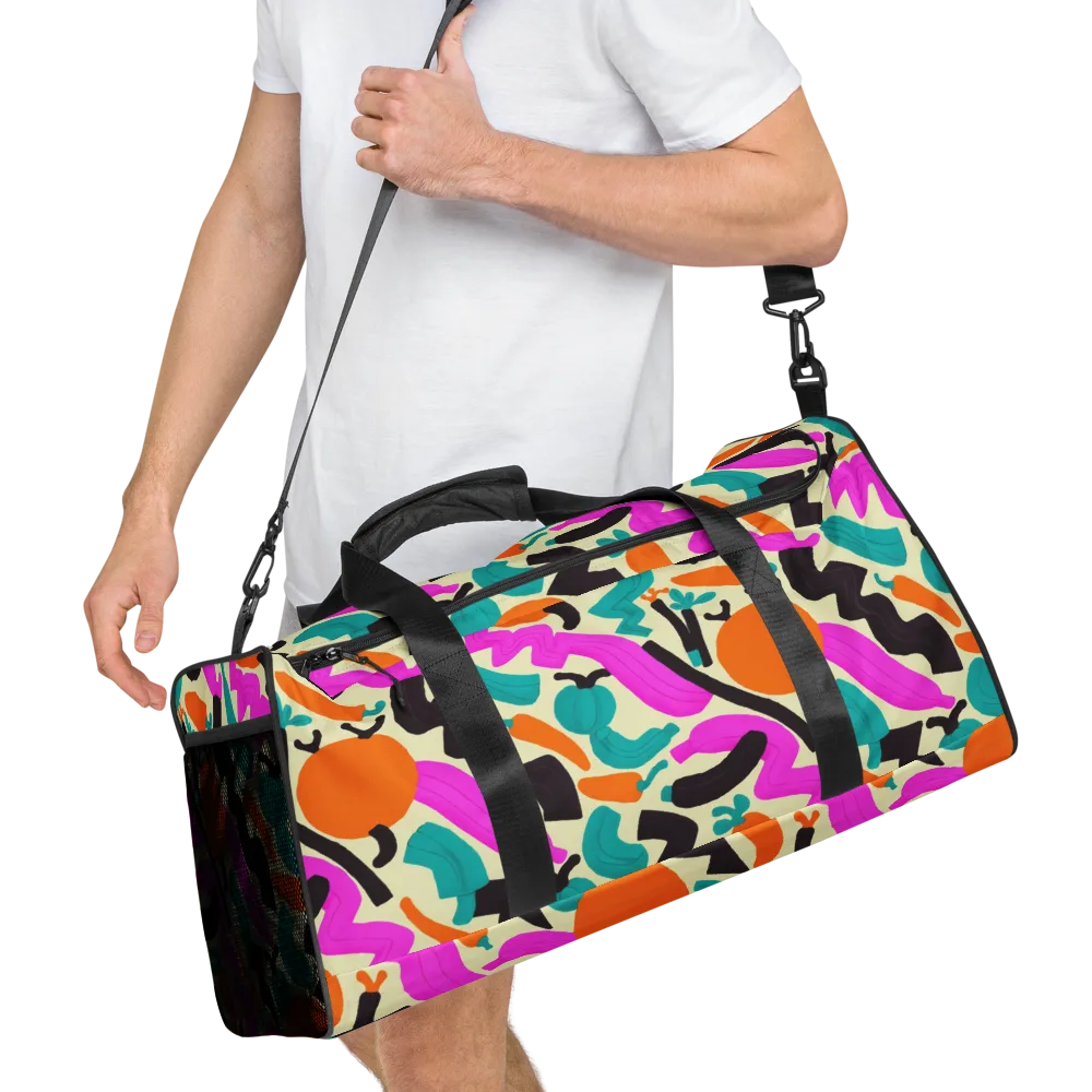 Neon Market on Duffle Bag — Right Front
