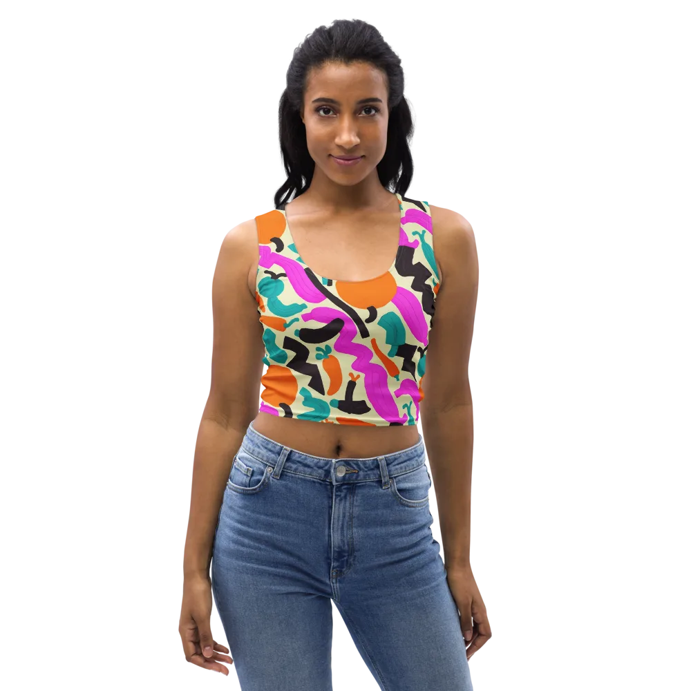 Neon Market on Crop Top — Front