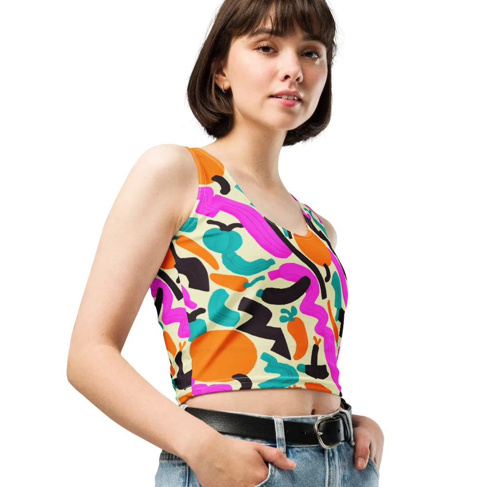 Neon Market on Crop Top — Right Front