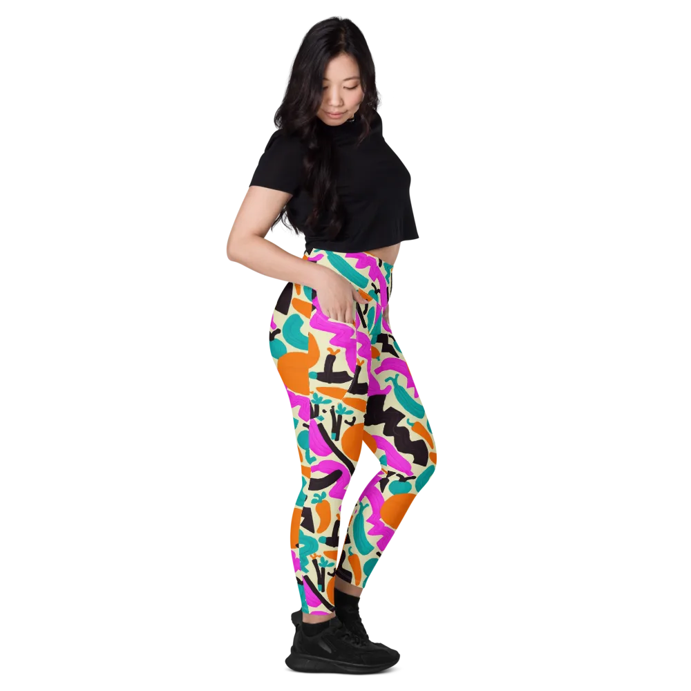 Neon Market on Leggings with Pockets — Right