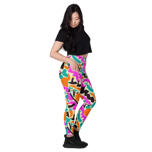 Neon Market on a Leggings with Pockets