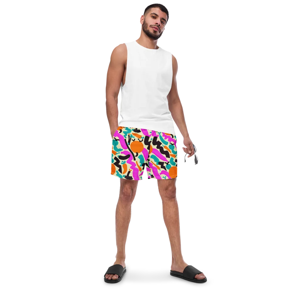 Neon Market on Swim Trunks — Front