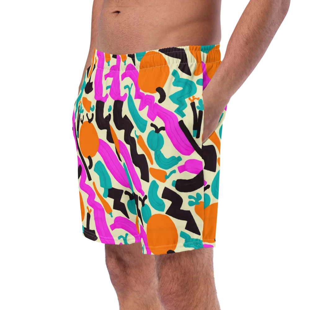 Neon Market on Swim Trunks — Left Front