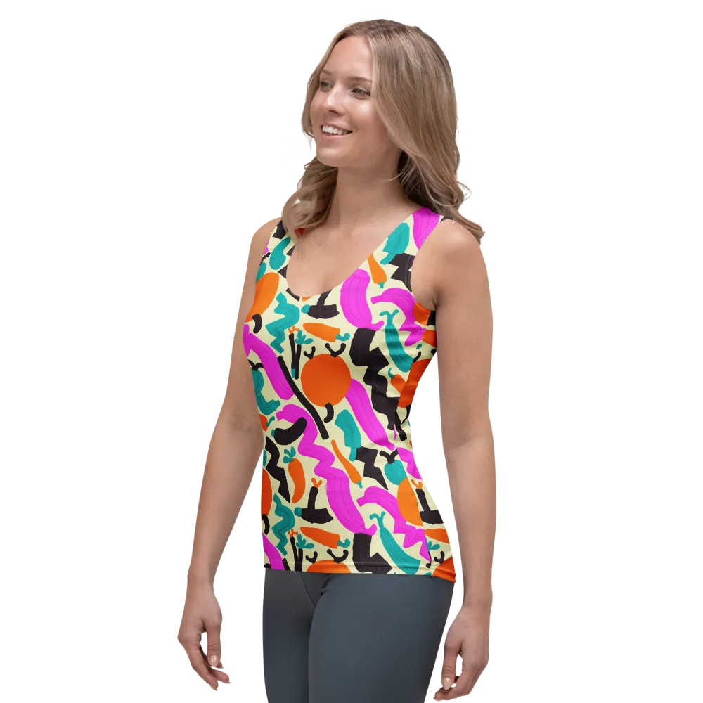 Neon Market on Women's Tank Top — Left Front