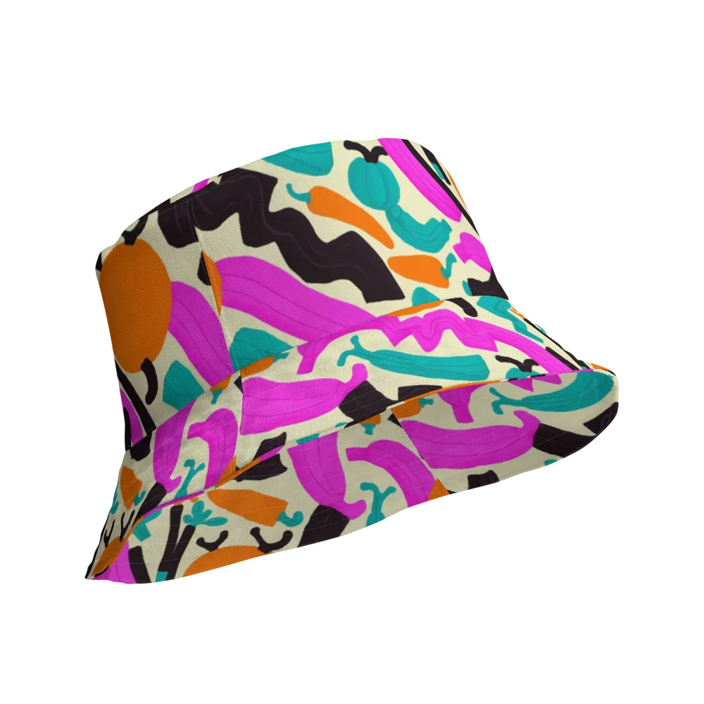 Neon Market on Reversible Bucket Hat — Product details Outside