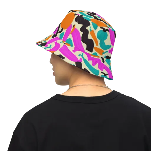 Neon Market on a Reversible Bucket Hat
