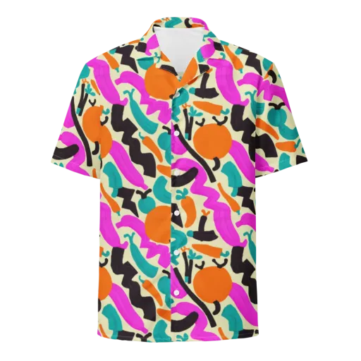 Neon Market on a Button Shirt