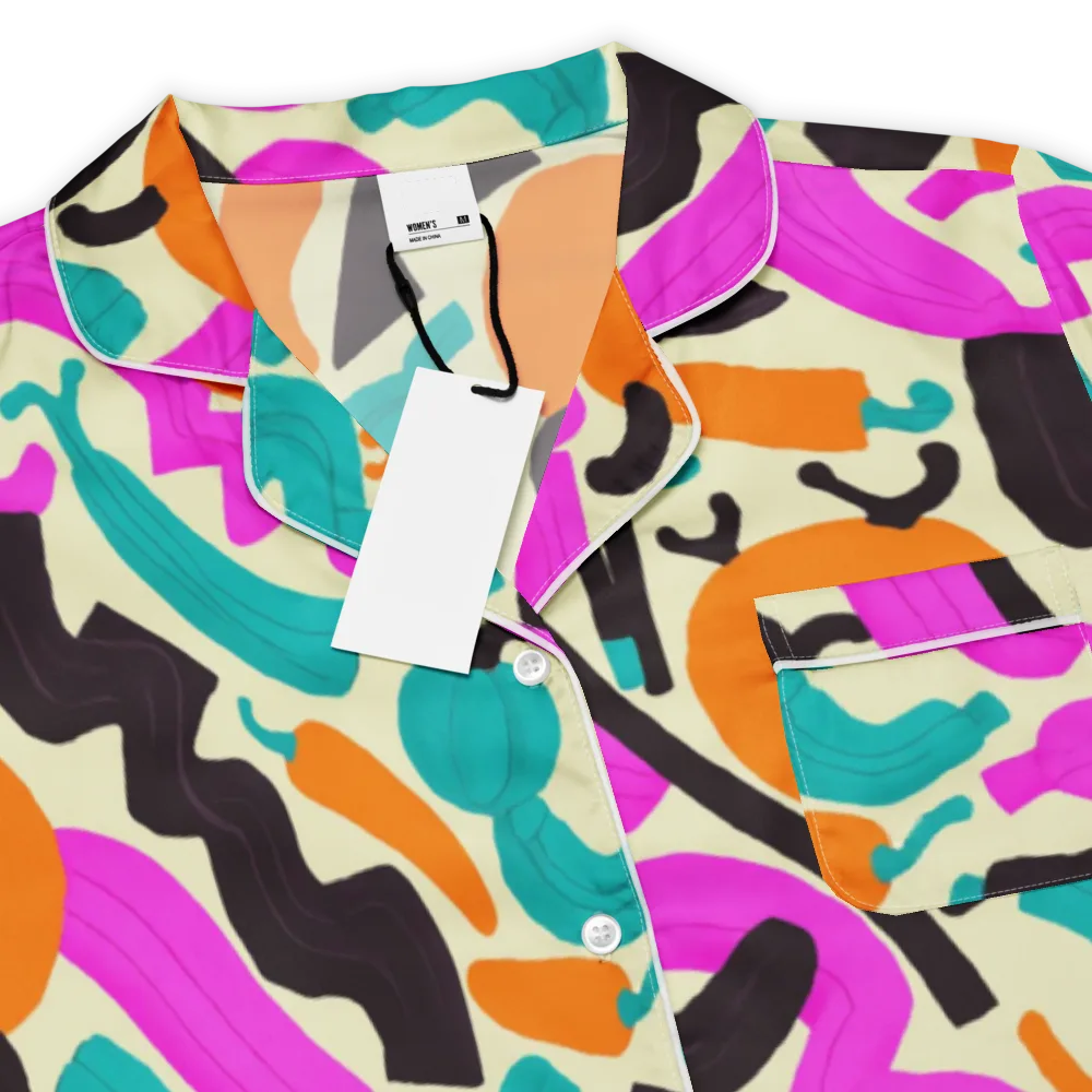 Neon Market on Women's Short Sleeve Pajama Top — Product details