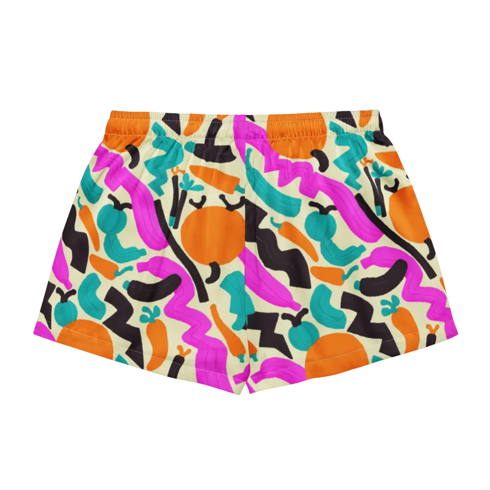 Neon Market on Women's Pajama Shorts — Back