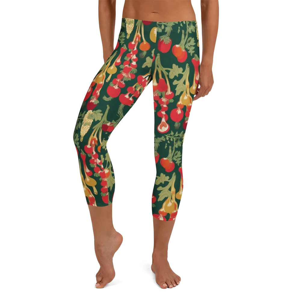 Root Cellar Rhapsody on Capri Leggings — Front