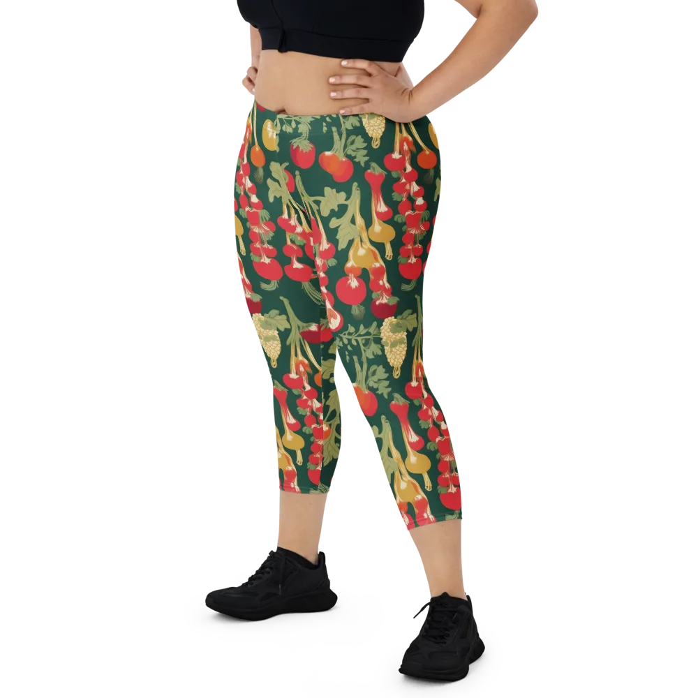 Root Cellar Rhapsody on Capri Leggings — Front
