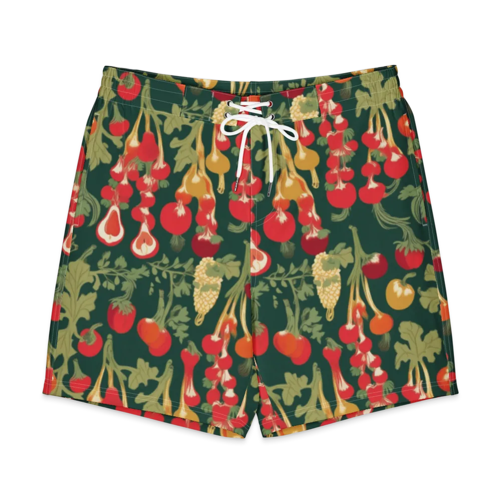 Root Cellar Rhapsody on Men's Board Shorts — Front