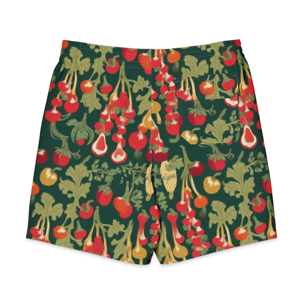 Root Cellar Rhapsody on Men's Board Shorts — Back