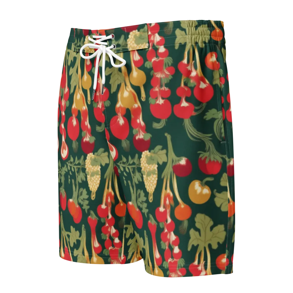 Root Cellar Rhapsody on Men's Board Shorts — Front