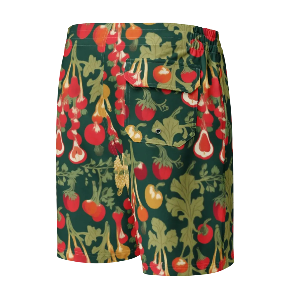 Root Cellar Rhapsody on Men's Board Shorts — Back