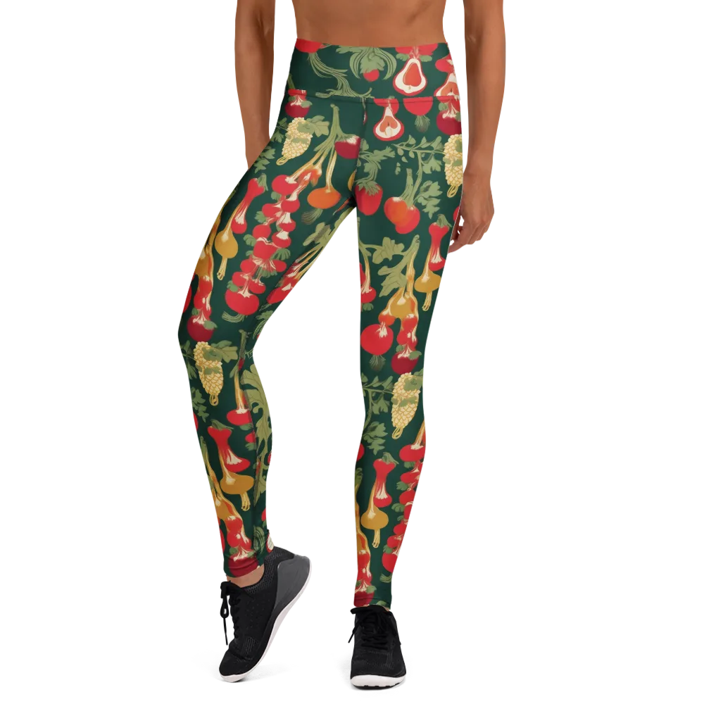 Root Cellar Rhapsody on Yoga Leggings — Front