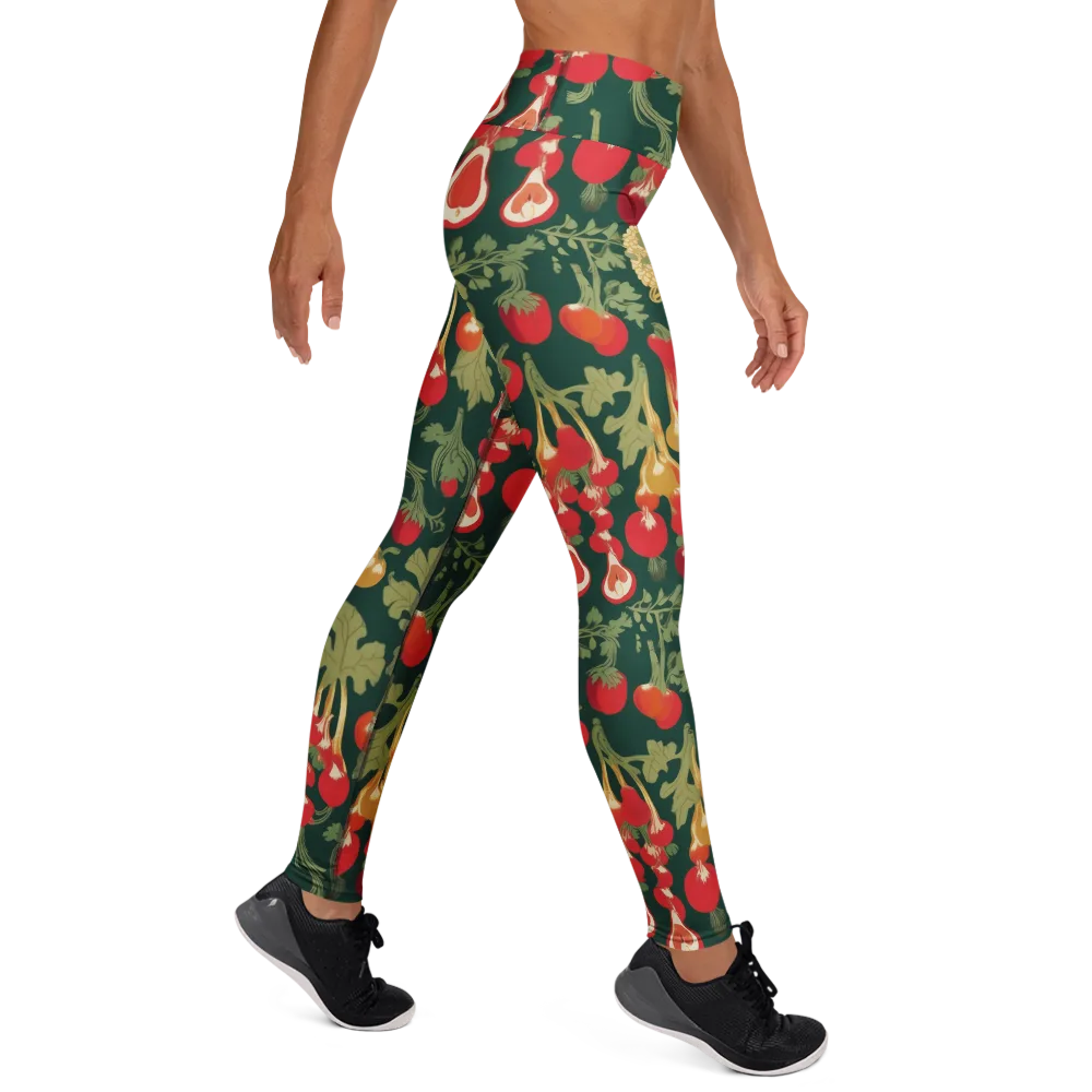 Root Cellar Rhapsody on Yoga Leggings — Right