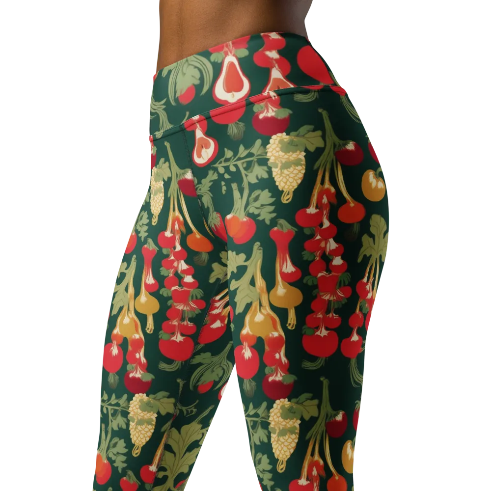 Root Cellar Rhapsody on Yoga Leggings — Left Front