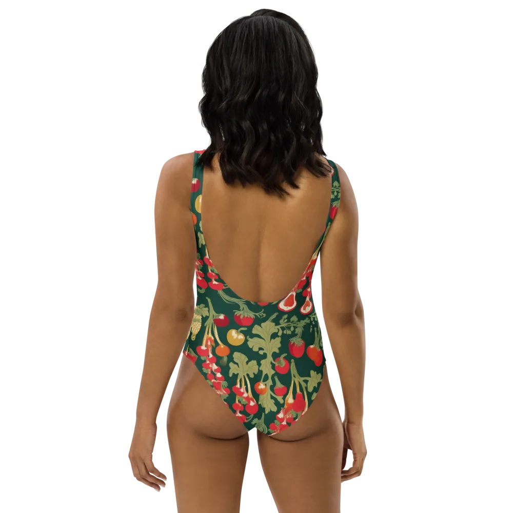 Root Cellar Rhapsody on One-Piece Swimsuit — Back