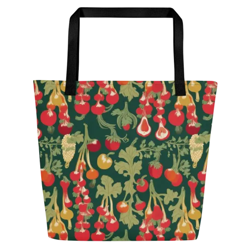 Root Cellar Rhapsody on a Large Tote Bag W/ Pocket