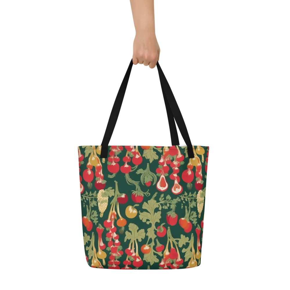 Root Cellar Rhapsody on Large Tote Bag W/ Pocket — Front