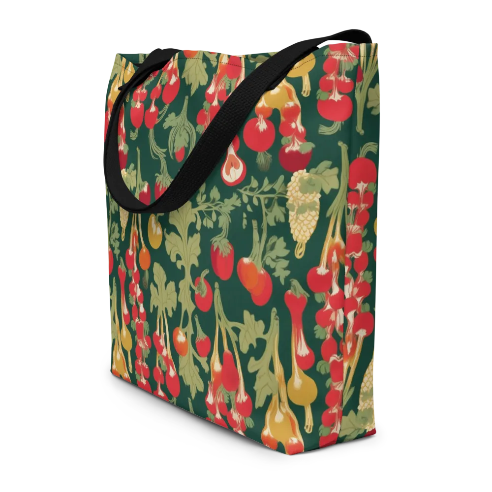 Root Cellar Rhapsody on Large Tote Bag W/ Pocket — Front