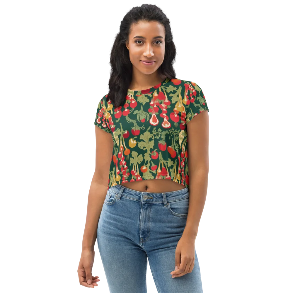 Root Cellar Rhapsody on Crop Tee — Front