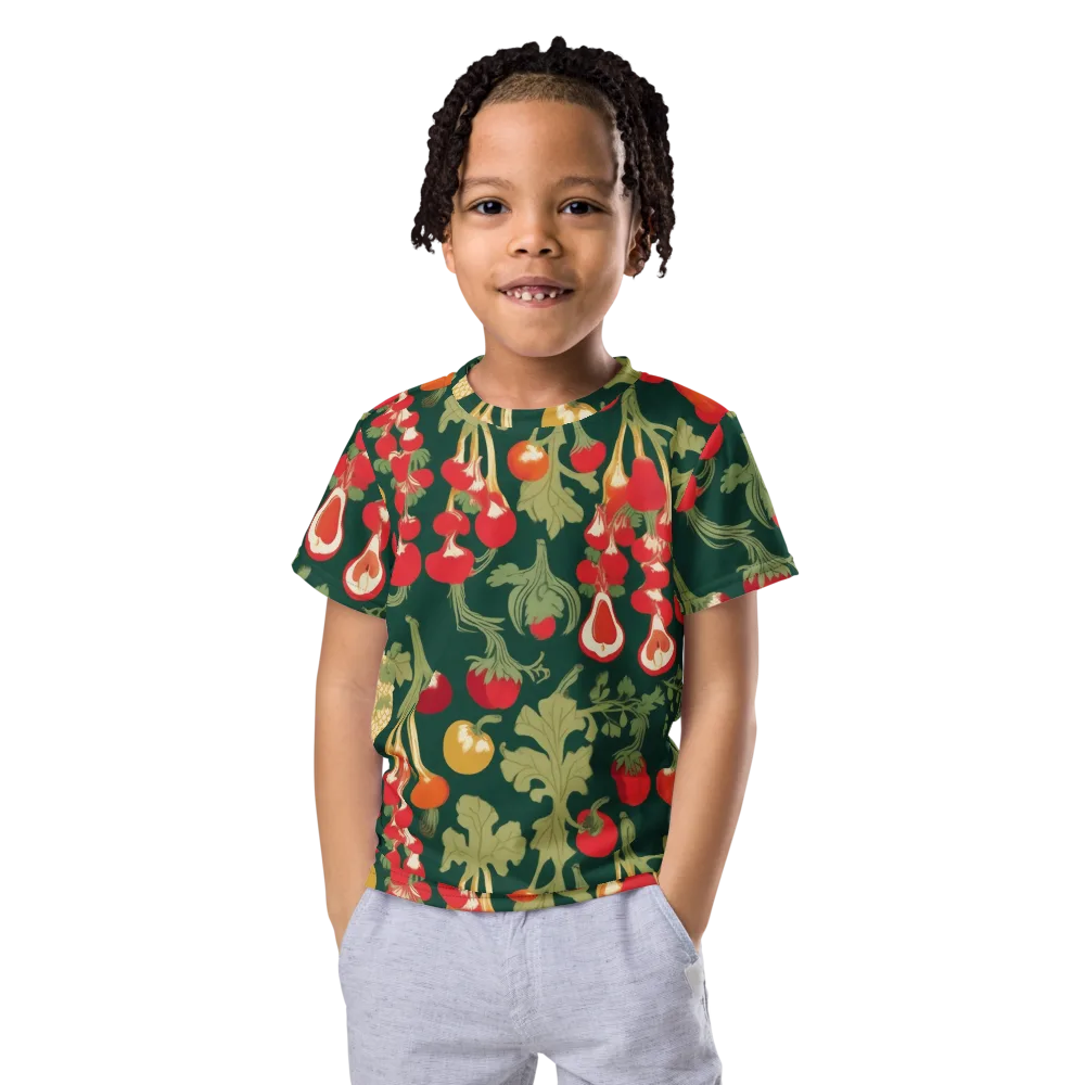 Root Cellar Rhapsody on Kids Crew Neck T-Shirt — Front
