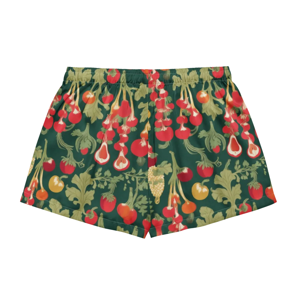 Root Cellar Rhapsody on Women's Pajama Shorts — Back