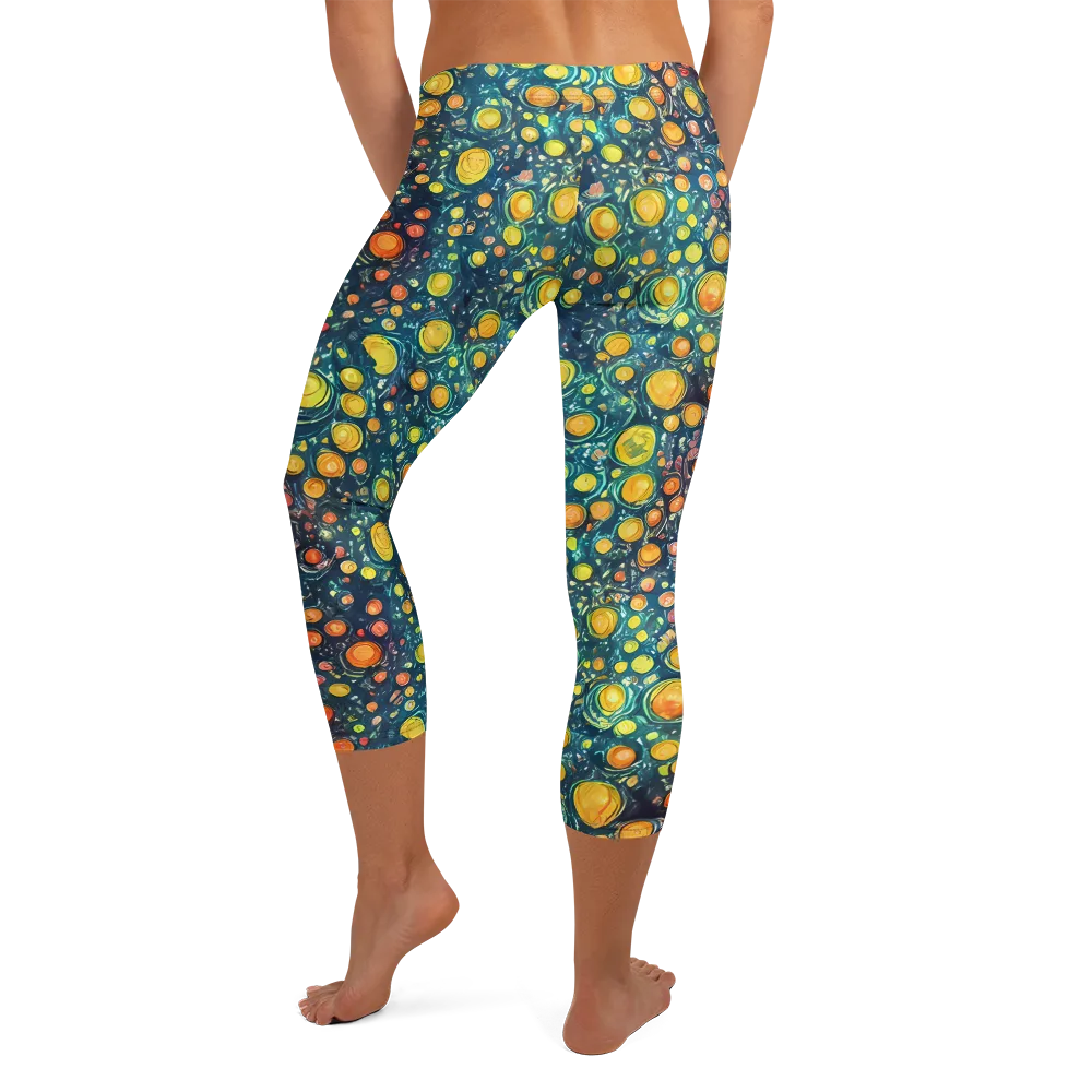 Starry Orbits on Capri Leggings — Back