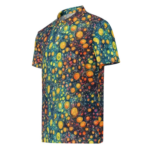 Starry Orbits on a Men's Slim Fit Polo Shirt