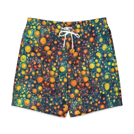 Starry Orbits on a Men's Board Shorts