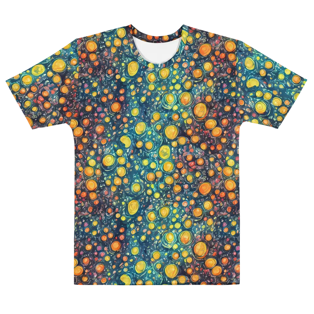 Starry Orbits on Men's Cotton Crew Neck T-Shirt — Front