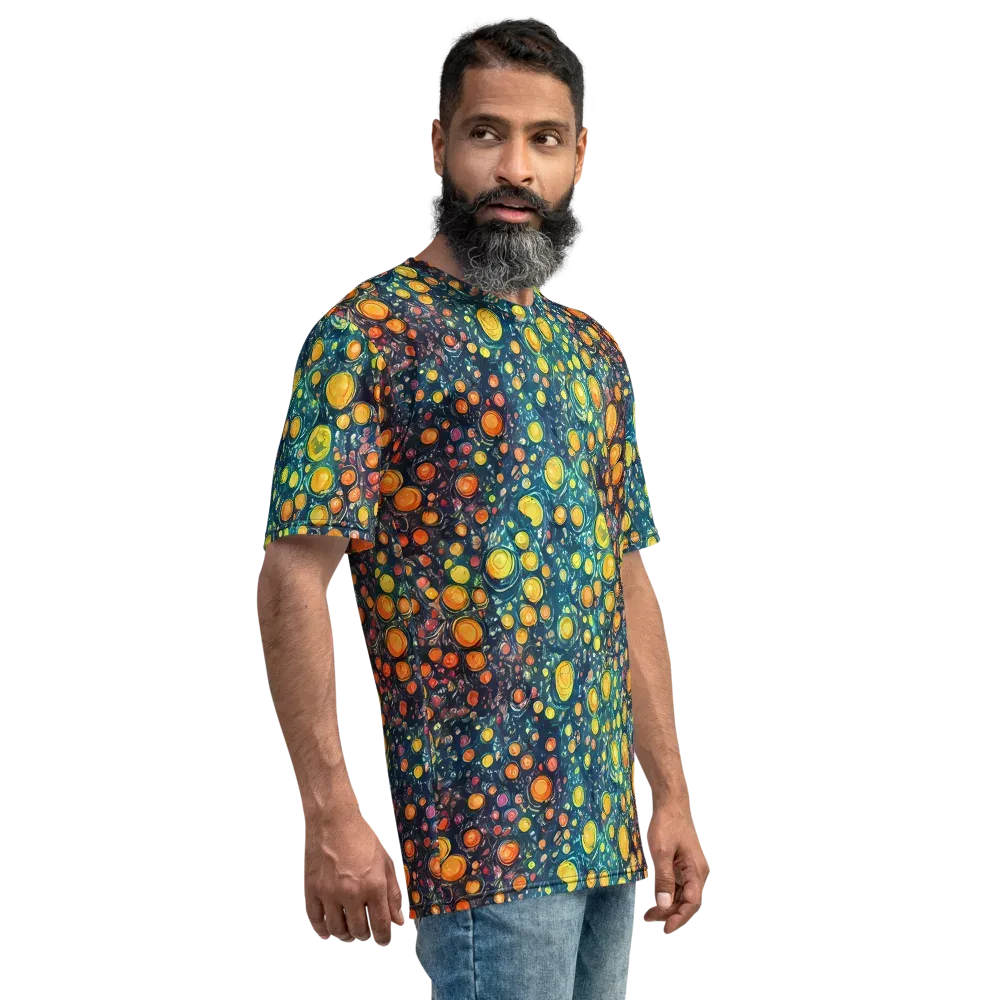 Starry Orbits on Men's Crew Neck T-Shirt — Right