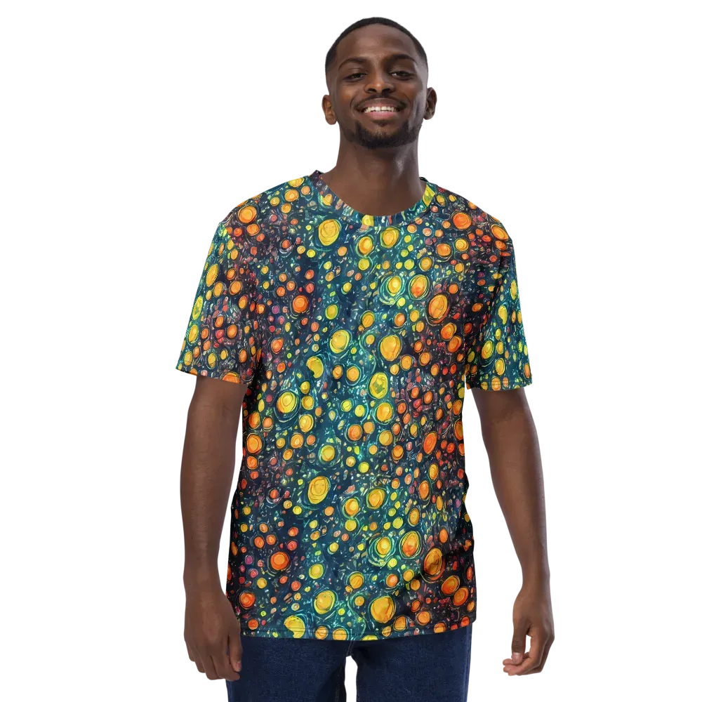 Starry Orbits on Men's Crew Neck T-Shirt — Front