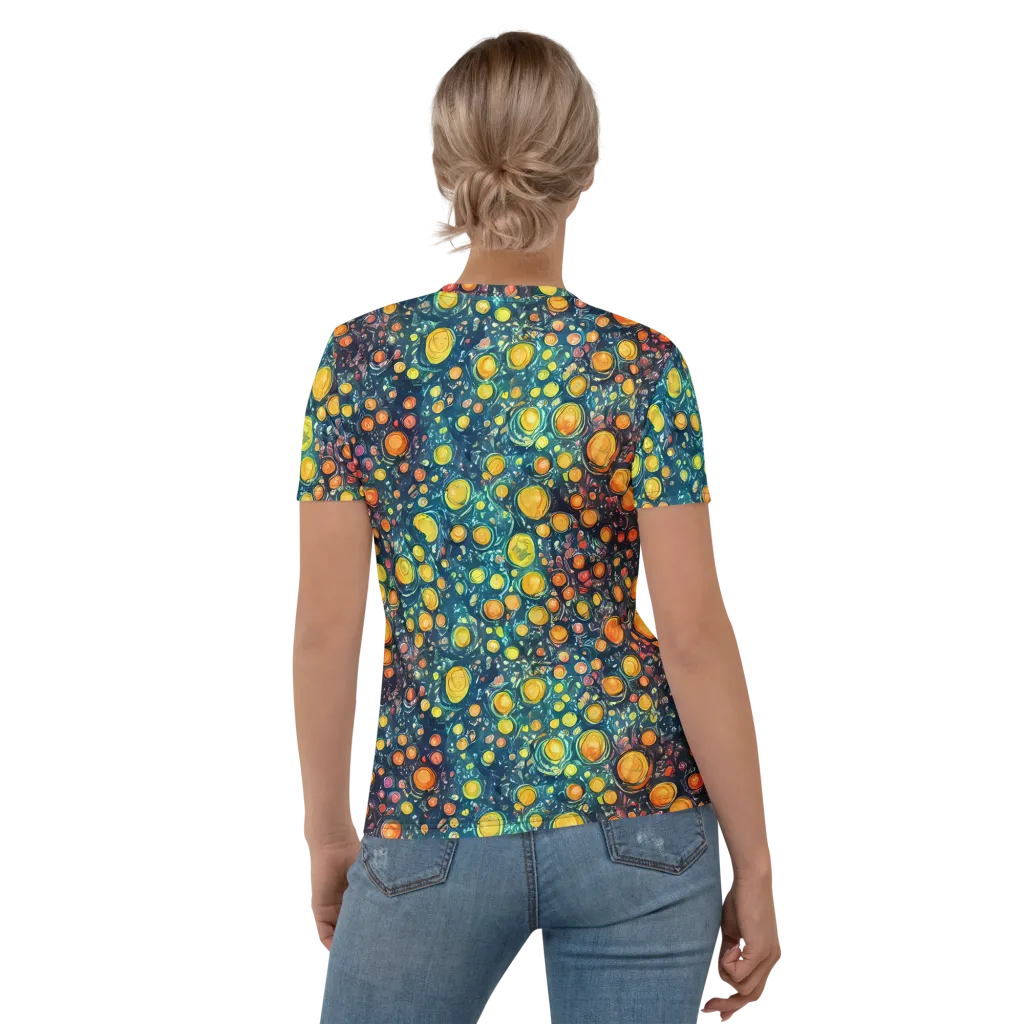 Starry Orbits on Women's Crew Neck T-Shirt — Back