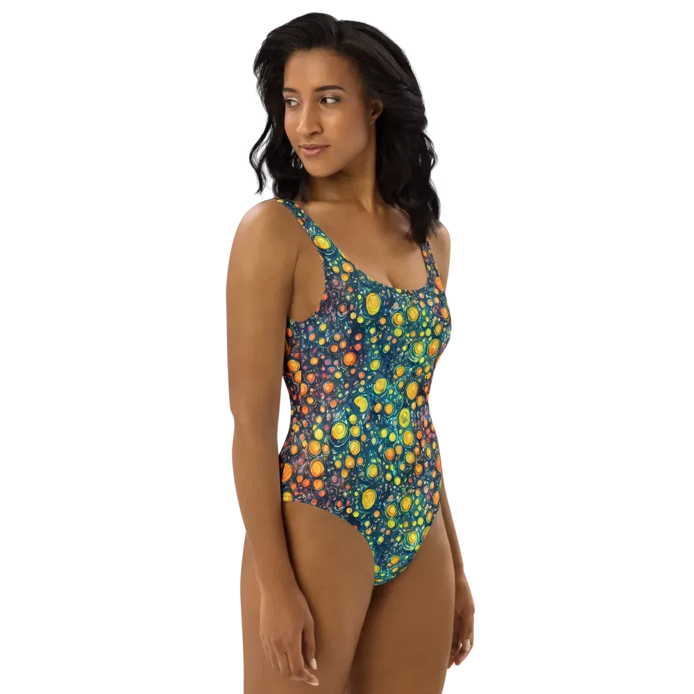 Starry Orbits on One-Piece Swimsuit — Right