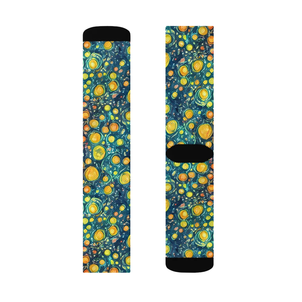 Starry Orbits on Socks — Left Sock