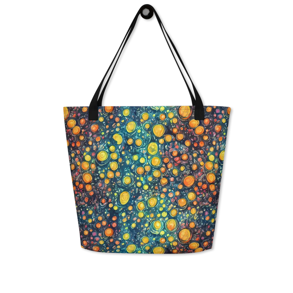 Starry Orbits on Large Tote Bag W/ Pocket — Front