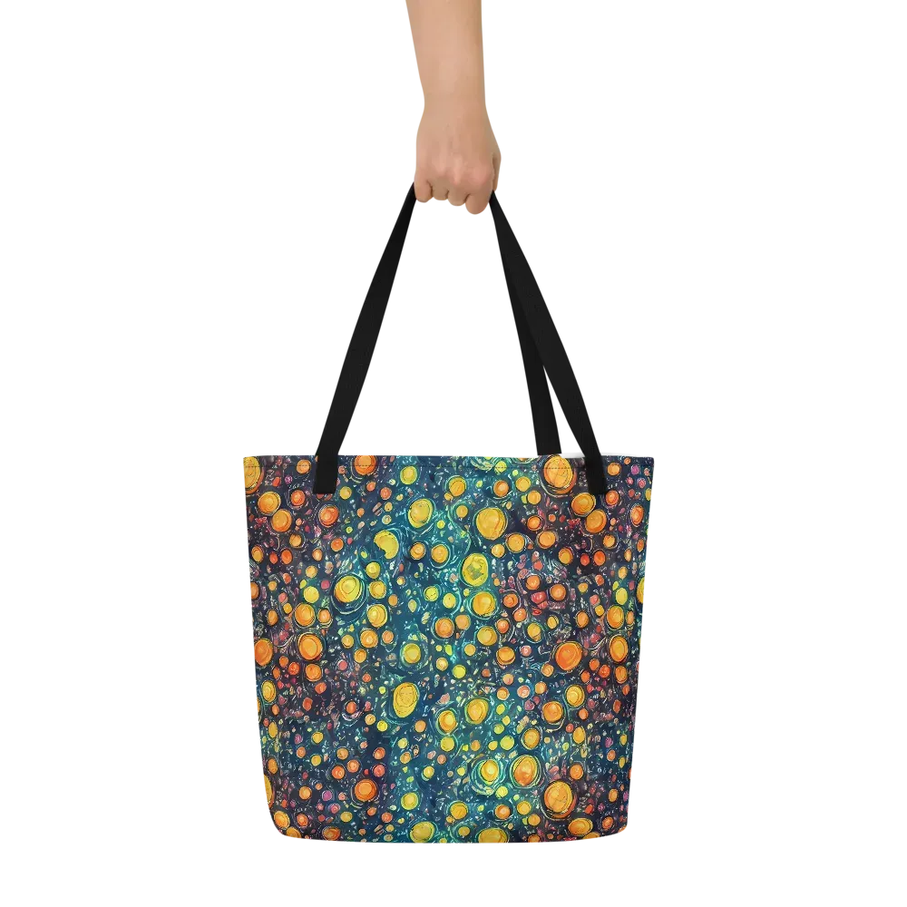 Starry Orbits on Large Tote Bag W/ Pocket — Front