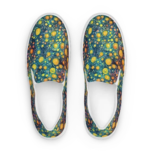 Starry Orbits on a Women's Slip-On Canvas Shoes