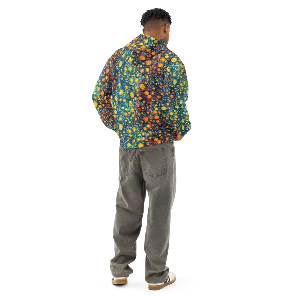 Starry Orbits on Cotton Hoodie — Back