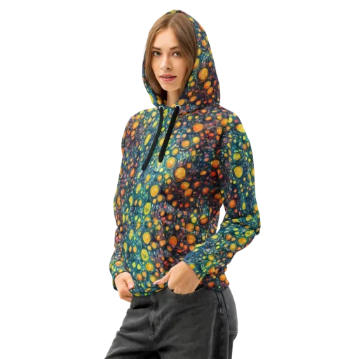 Starry Orbits on a Cotton Hoodie