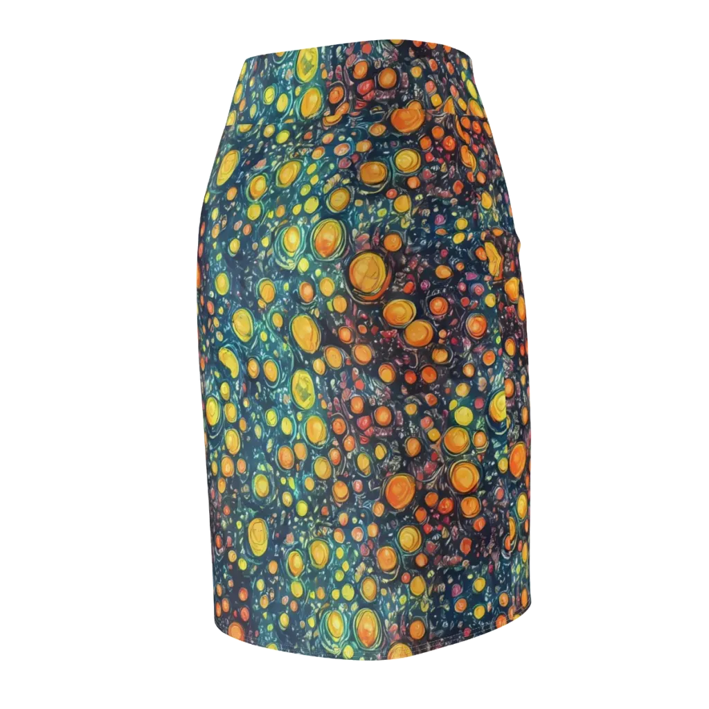 Starry Orbits on Pencil Skirt — Back Side