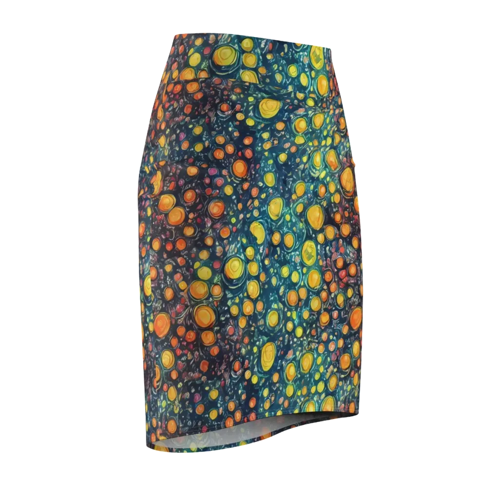 Starry Orbits on Pencil Skirt — Front Side