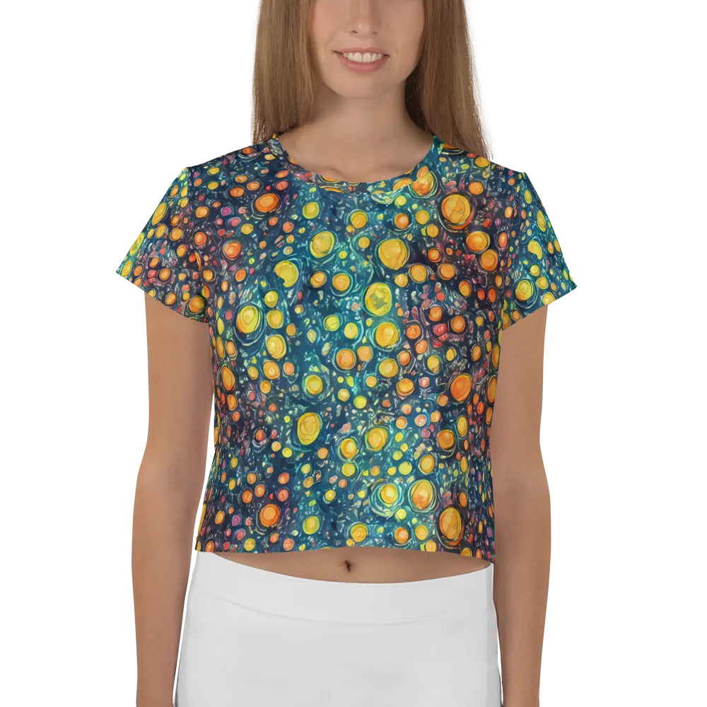 Starry Orbits on Crop Tee — Front
