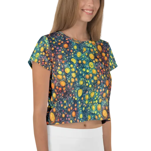 Starry Orbits on a Crop Tee