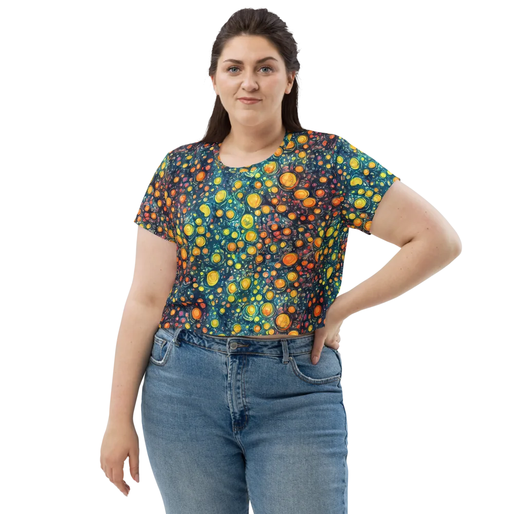 Starry Orbits on Crop Tee — Front
