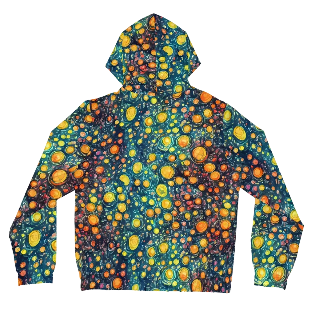 Starry Orbits on Women's Full-Zip Hoodie — Back